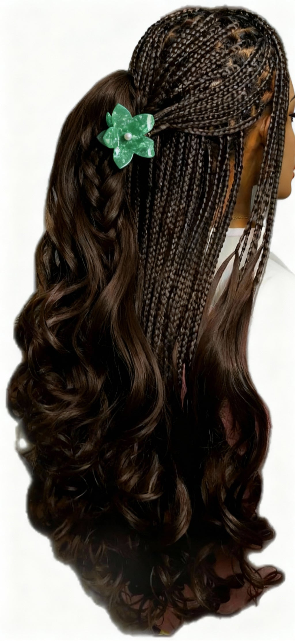 White Flower Claw Clip